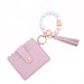 Pragmatic Card Holders Key Chain Tassel Pendant Silicone Beads Bracelet Keychain