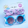 Pretty Children Hair Accessories Set Baby Girl Sunglasses and Headband Sets Cute Bow Hairband for Girl