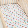 Printing Soft Baby Fitted 100% Cotton Crib Sheet Set