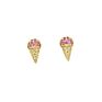 cz pineapple cherry ice cream glass key lock shape stud earring