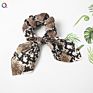 Qiyue Animal Snake Leopard Print Rabbit Ear Hair Scrunchies with Ties