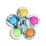 Rainbow Pop Bubble Fidget Spinner Simple Push Tie Dye Fidget Toys Silicone Spinners