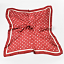 Red Polka Dots Large Square Scarf Silk Satin Shawl Gauze Kerchief Women