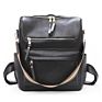 Retro Large Big Pu Leather Backpack Women Female Shoulder Strap School Bag