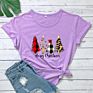 Retro Merry Christmas Trees T-Shirt Cute Women Holiday Gift Shirt