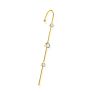 Rhinestone Earring Simple Pearl Crystal Gold Hypoallergenic Piercing Cuff Wrap Ear Wrap Crawler Hook Earrings