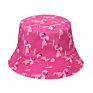 Saki E-Commerce Flamingo Printed Pattern Unisex Cotton Fishing Hat Bucket Hats