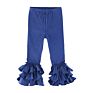 Sales Toddler Ruffle Leggings Solid Color Triple Cotton Kids Clothing Girls Ruffle Pants