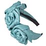 Satin Hair Accessories Women Hairband Headband Pure Satin Big Flower Hard Hair Band for Girls
