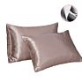 Satin Pillowcase for Hair and Skin Slip Cooling Satin Pillow Covers with Envelope Closure 2 Pack Silk Pillow Case