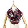 Sell Acrylic Woven Infinity for Basic Multi Color Plaids Loop Scarf