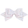 Shiny Leather Hair Accessories Ribbon Colorful Big Hair Bows Clips for Girls Kids