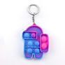 Silicone Resin Cartoon Key Chain Anime Soft Rubber Pvc Push Pop Fidget It Bubble Fidget Boba Keychain for Woman Girl