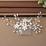 Silver Pearl Crystal Wedding Hair Combs Hair Accessories Bride Bridesmaid Jewelry for Women