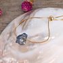 Single Stone Gold Chain Adjustable Crystal Bracelets Natural Nugget Quartz Crystal Simple Bracelet