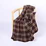 Size Luxury Printed Two Sides Plaid Plain Polyester Fleece Throw Blanket