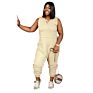Sleeveless Casual Mono Mujer Solid Color Ankle Banded Suspender Women Jumpsuits Women Bodysuit Jumpsuit