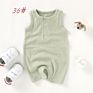 Sleeveless Short Romper Organic Cotton Onesie Baby Clothes