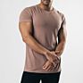 Slim Fit Black Cotton Gym Tee Workout Short Sleeve T-Shirt for Man