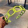 Plastic Circles Wide Chain Headbands