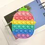 Strawberry Bag Purse Handbags Push Pop Bubble Toy Fidget Silicone Crossbody Sensory Toys Messenger Bag