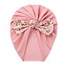 Style Baby Hats Lovely Newborn Printed Bow Milk Silk Stretchy Children's Hat Knot Bonnet Infant Turban