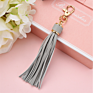 Tassel Keychain Women Cute Tassel Keychain Accessories Pu Leather Car Bag Gold Key Ring Fringe Jewelry Friends Xmas Gift