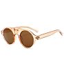 Vintage round Shape Sunglasses Woman Designer Hollow Middle Plastic Sun Glasses