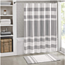 Waffle Shower Curtain Pieced Solid Microfiber Fabric with Scotchgard Water Repellent Treatment Modern Home Bathroom Decorations