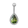 Water Drop Cubic Zirconia Piercing Navel Surgical Steel Piercings Navelpiercing Ombligo Nombril Belly Button Rings Cllp021