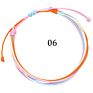 Waterproof Adjustable Multi-Layer Women Multi-Color Boho Handmade Jewelry Hand-Woven Wax String Bracelets