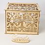 Wedding Decorations Card Box and Guest Book Roses Wooden Card Holder Money Box Security Heart Lock Rustic Supplies Wooden Box