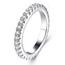 Wedding Engagement Jewelry 925 Sterling Silver White Gold Cubic Zirconia Ring