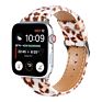 Western Style Plush Leopard Printed Leather Strap for Apple Watch 42/44Mm ,Smart Leather Watch Band for Iwatch Series 6 5