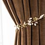 White Elegance Interior Thermal Insulated Double Panel Blackout Curtains Soft Velvet Curtain for Bedroom
