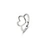 Women Gold Plated Rings Heart Triangle Pear Shape Rings Silver Ring