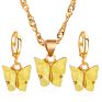 Women Jewelry Acrylic Alloy Charms Butterfly Pendant Necklace