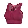 Women Padded Tank Top Bra Dry Fast High Impact Gymnastic Sweat Yoga Seamless Mesh Pattern Sports Bra