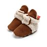 Wonbo Infant Newborn Baby Girls Cotton Shoes Cozy Fleece Booties Non Skid Bottom Newborn Shoes Baby Shoes