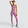 Workout Yoga Sets Clothes Fitness Yoga Leggings Seamless Gym Tights and Sports Bra Set for Women