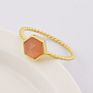Zg0449 Healing Crystal Jewelry Ring Stacking Natural Gemstone Crystal Ring