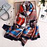 100% Natural Silk Screen Printed Scarves Graceful Ladies Party Screen Printed Satin Silk Scarf