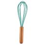 10 Inch Manual Balloon Wire Egg Beater Egg Frother Blending Silicone Whisking Whisk with Wooden Handle