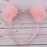 12Colors Headband with Rainbow Pom Poms Hair Band for Girls Hair Hoop Fur Ball Furry Ears Stylish and Easter Gift
