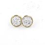 12Mm Druzy Drusy Earrings Resin Cabochon Earrings Gold Stud for Women Men Girl Jewelry Gift