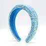 13 Multicolor 45Mm Wide Sponge Crystal Hair Bands Padded Hair Hoop Rhinestone Headbands for Girls Women