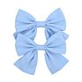 2Pcs/Pair 24 Colors Vintage Linen Fabric Bow Hair Clip Korean Headwear Ponytail Clip Simple Fabric Girl Hair Bows