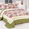 3 Pcs Machine Washable Printing Cotton Quilts Bedding Sets Quilt with Queen King Different Sizes