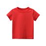 3 to 8 Years Old Children's Basic Short Sleeve O Neck Tee Shirt Solid Blank Kids T-Shirt for Boys