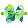 6" Big Baby Girls Colorful Grosgrain Ribbon Hair Bows Headbands Cute Elastic Headwrap for Girls Hair Accessories